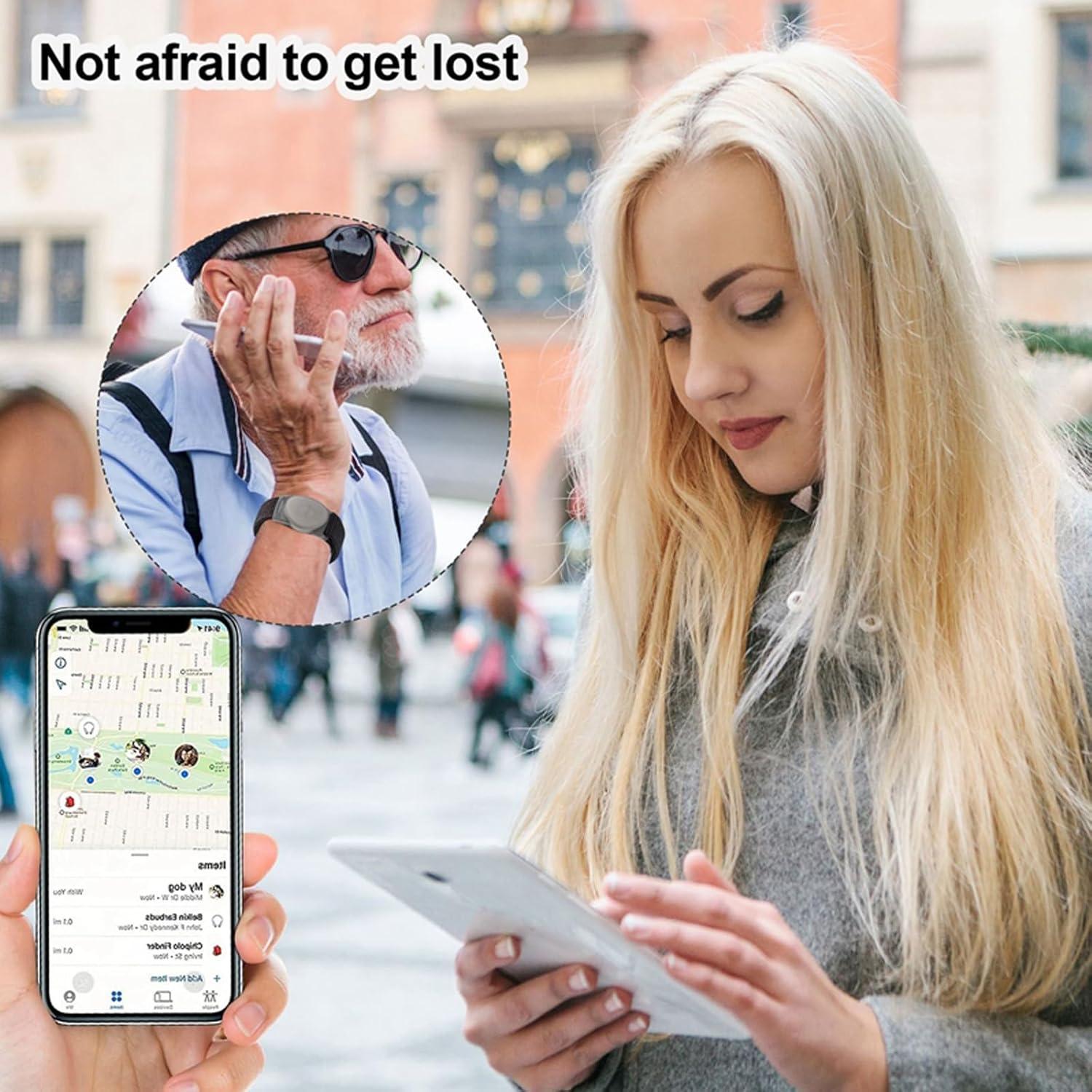 Bracelet for Kids，Kids Wristband GPS Tracker Holder ，Protective Case for Apple Tag GPS Tracker Holder Adjustable Anti Lost Watch Band for Child Elder