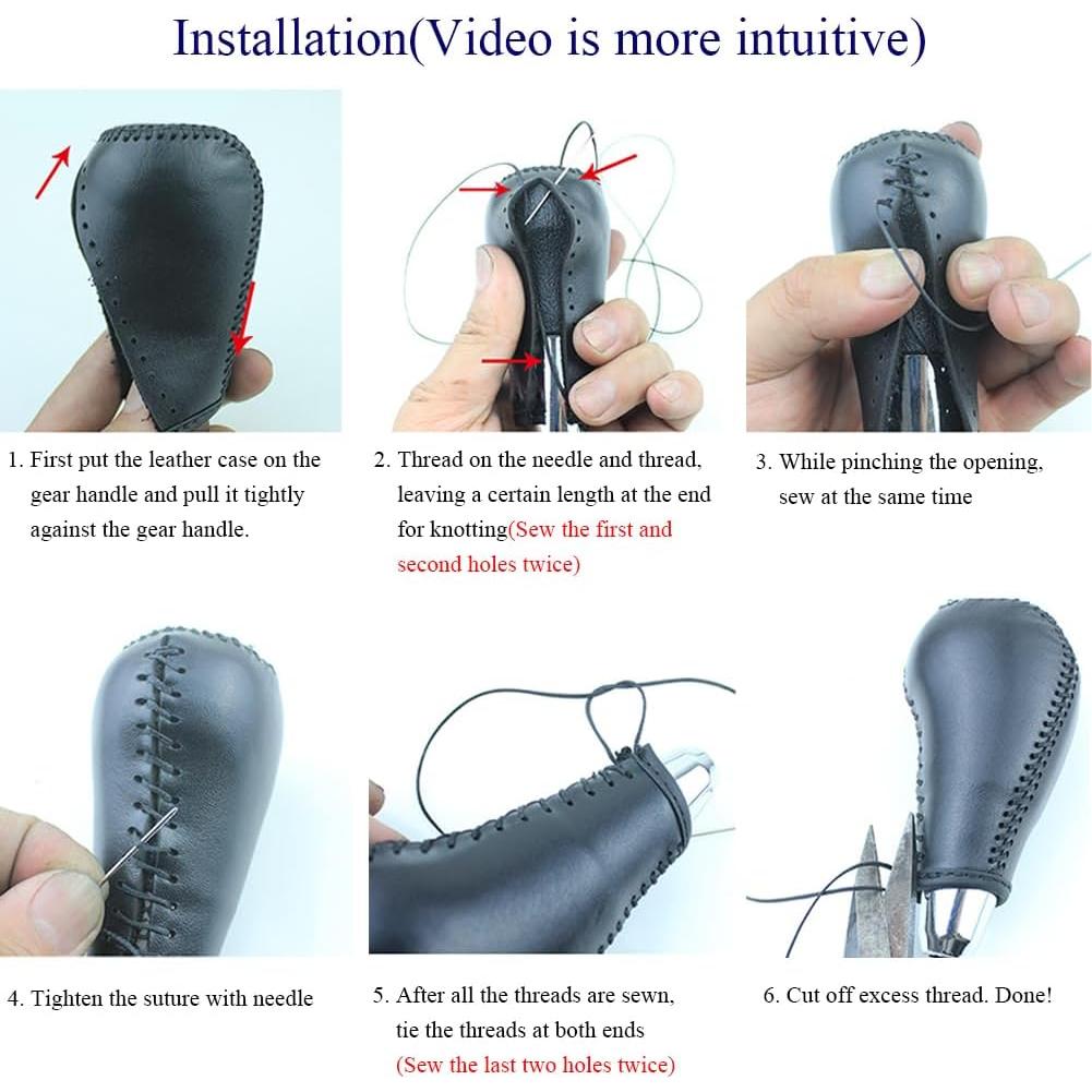 Cubierta de palanca de cambios de cuero Zacxoxsr para Toyota