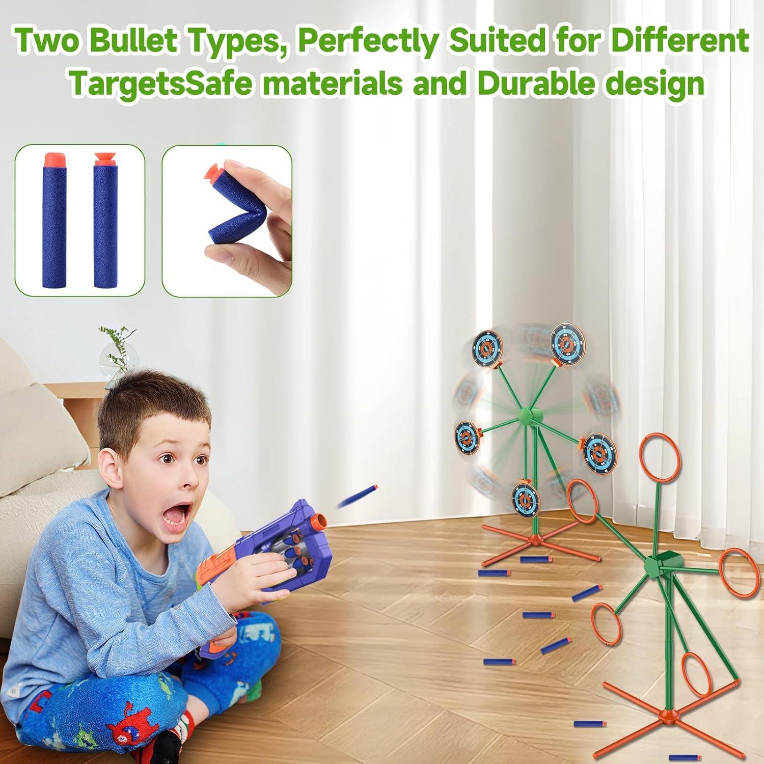 Pistola de Juguete RD-8 Azul con Dardos de Espuma - 16 Unidades