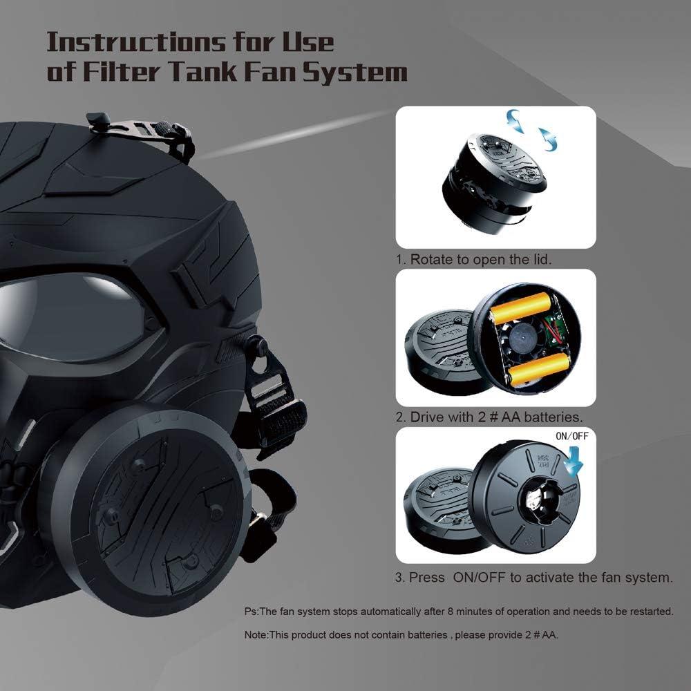 Máscara de Gas Táctica PuddingStation MM04-001 para Airsoft