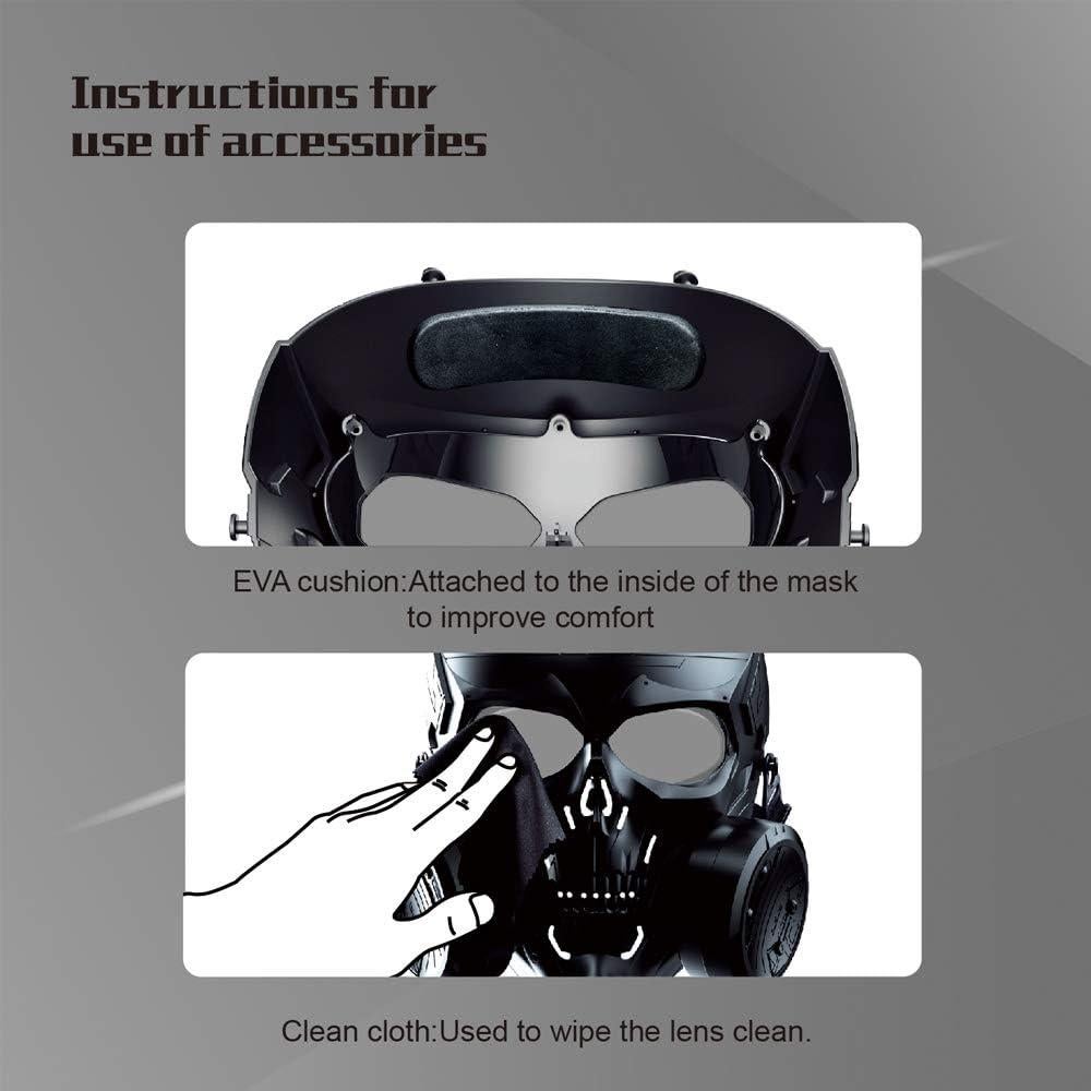 Máscara de Gas Táctica PuddingStation MM04-001 para Airsoft