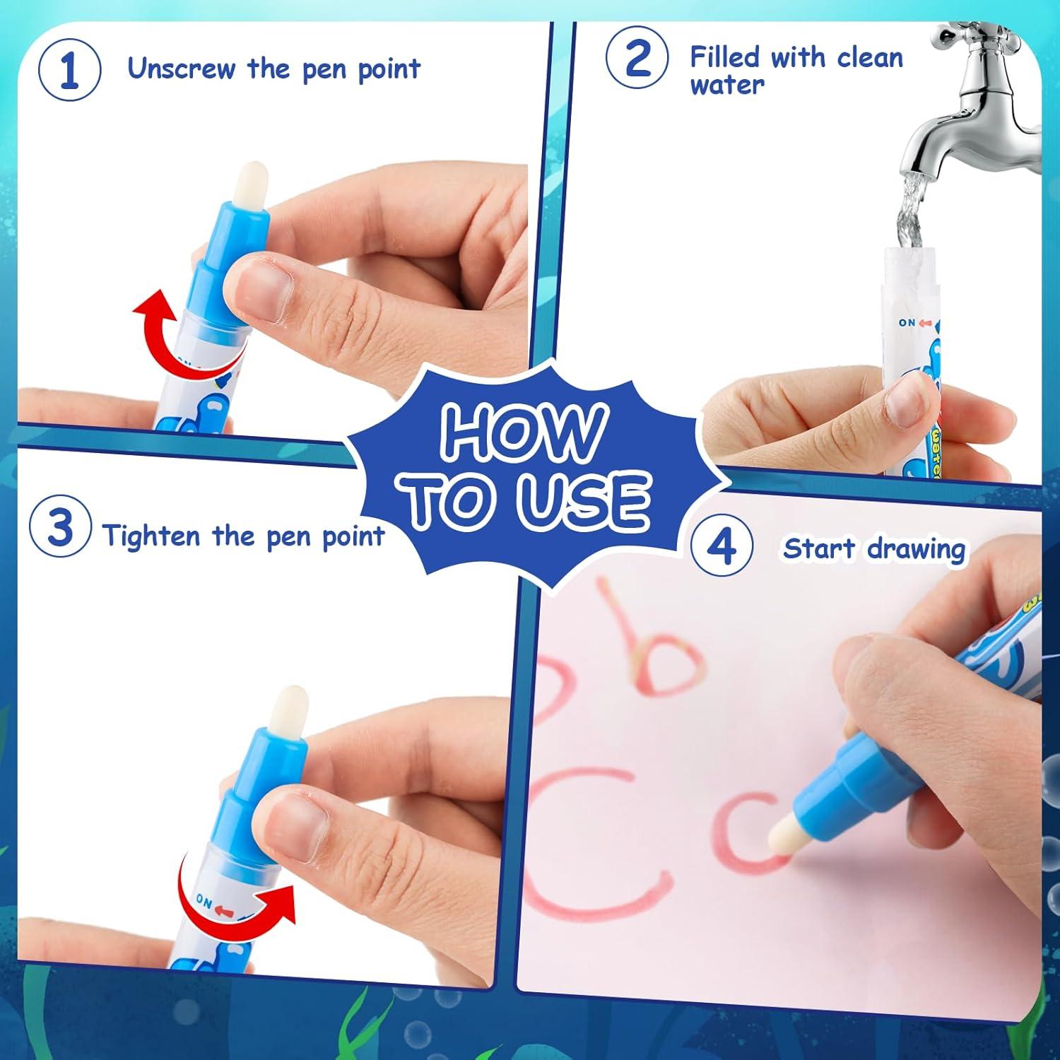 Alfombra de Dibujo de Agua QQduck 101,6 x 81,3 cm Azul