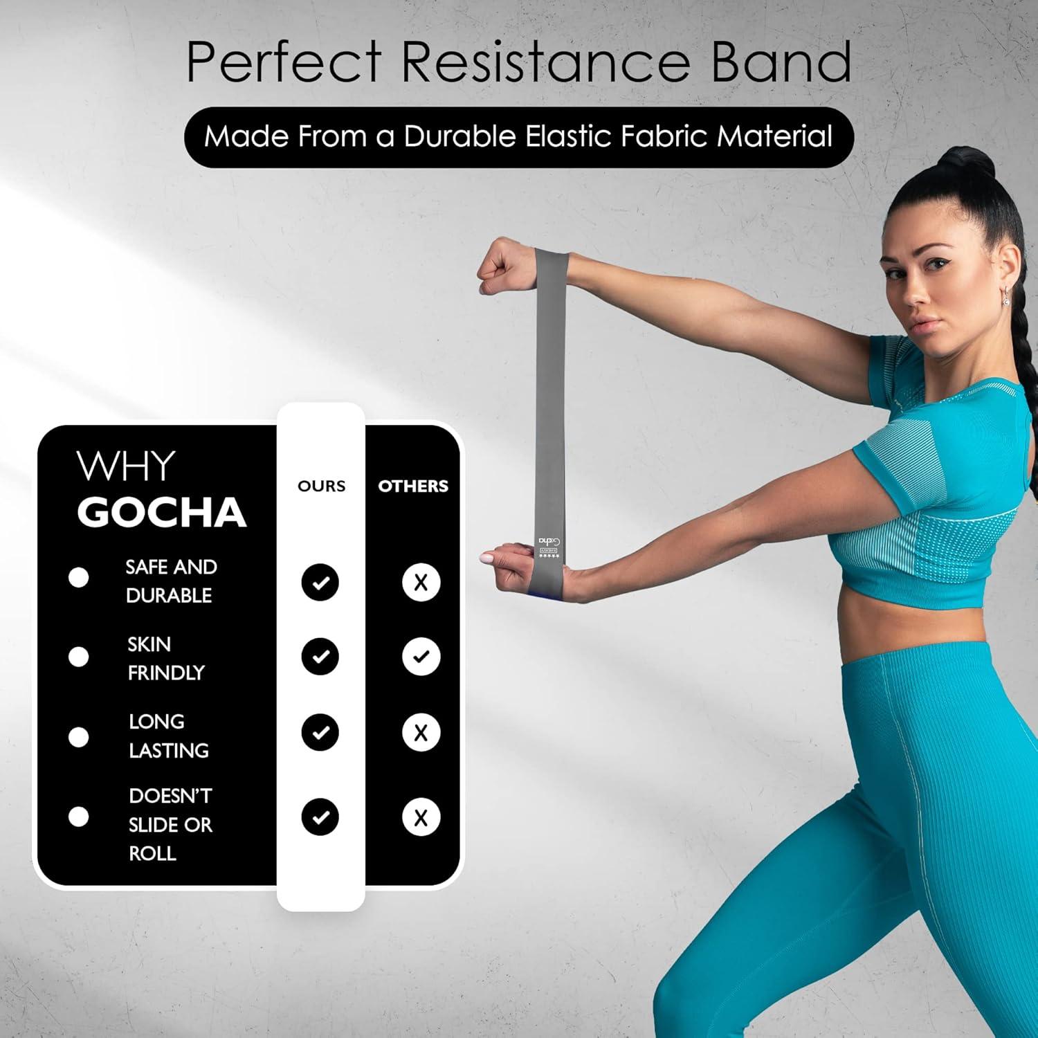 GOCHA Bandas de Resistencia 5 Niveles Láttex Natural para Ejercicio