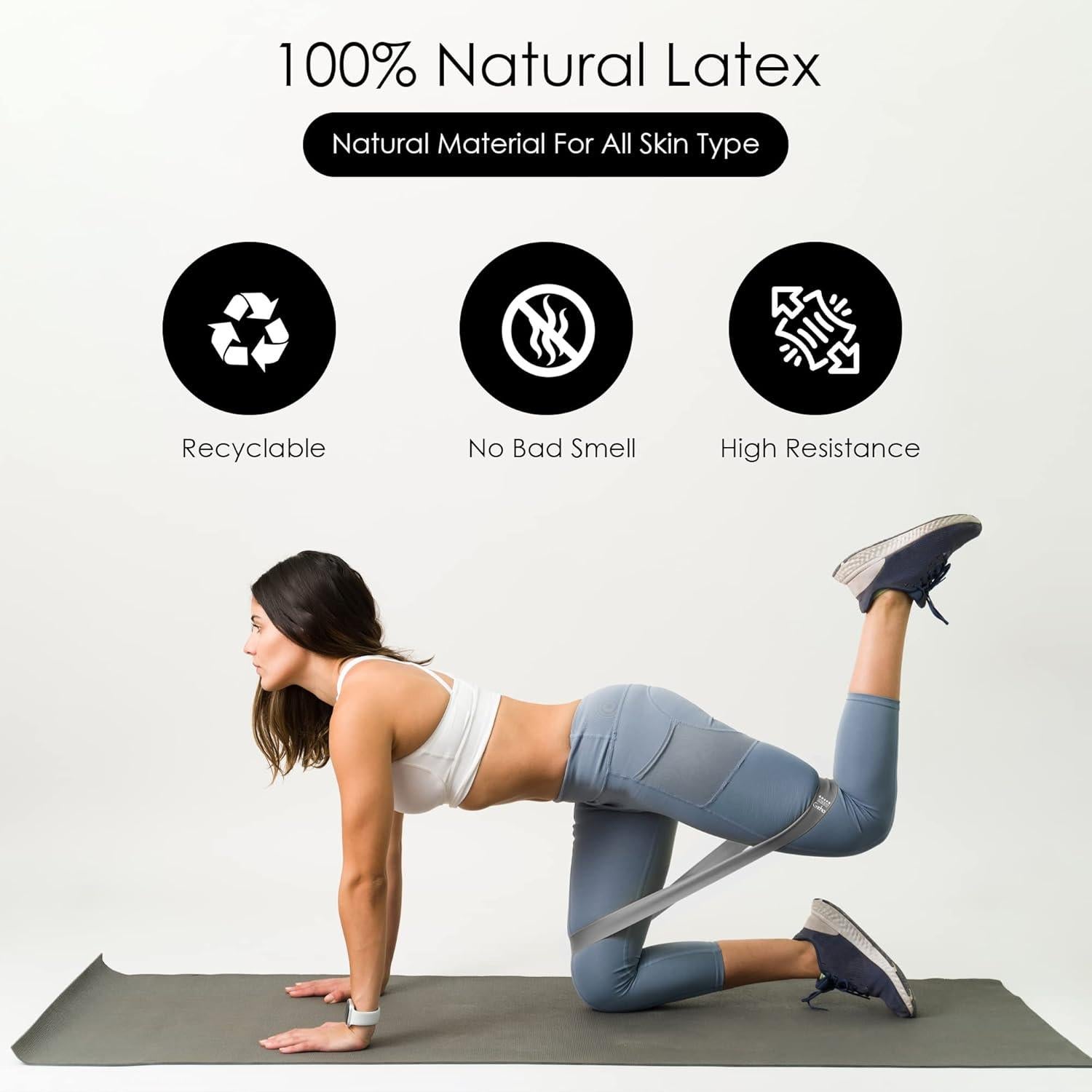 GOCHA Bandas de Resistencia 5 Niveles Láttex Natural para Ejercicio