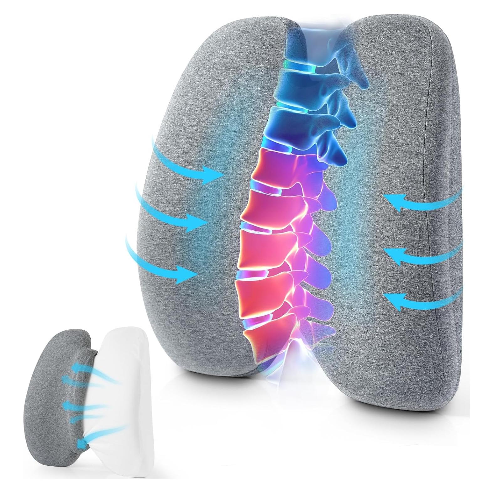 Almohada de Soporte Lumbar Cozary Espuma de Memoria Ajustable