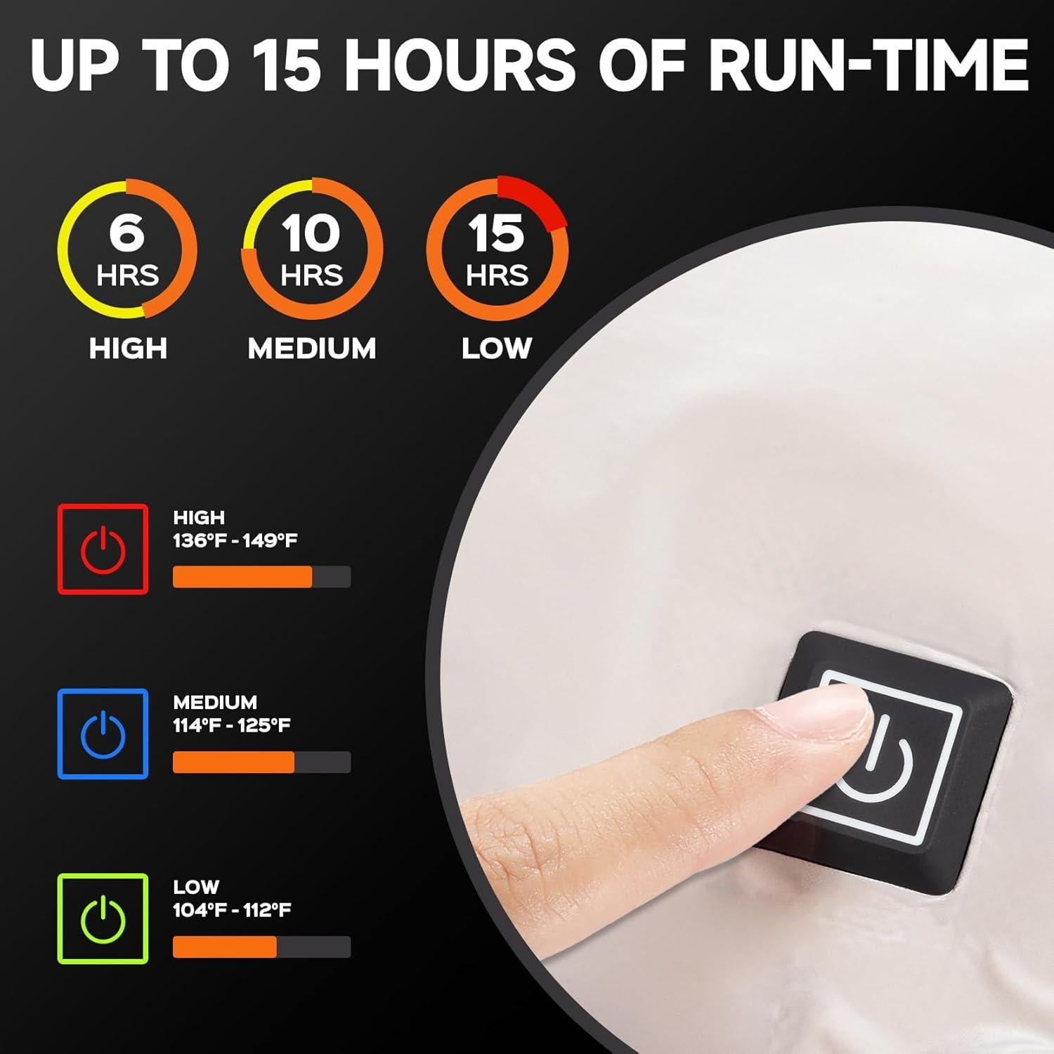 Bolsa Calentadora de Manos FESTIVALCOS U105 10000mAh 3 Niveles