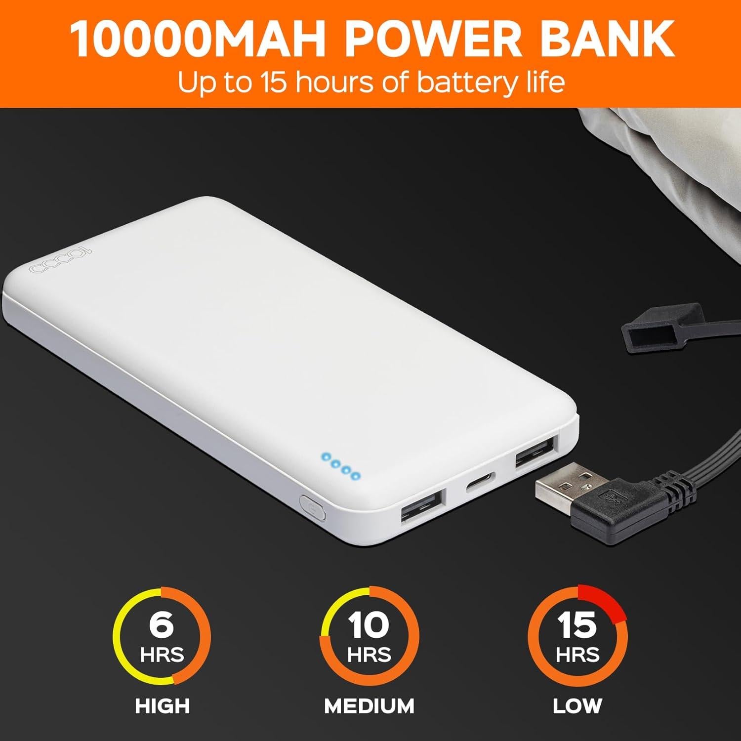 Bolsa Calentadora de Manos FESTIVALCOS U105 10000mAh 3 Niveles