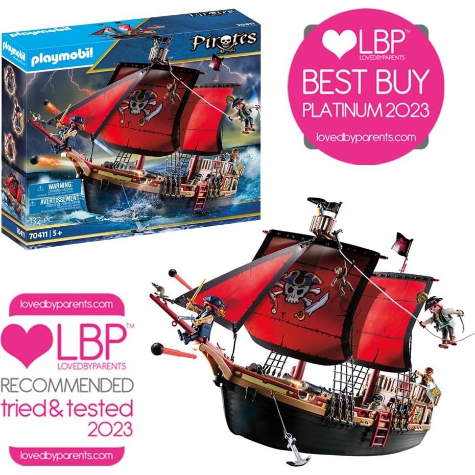 Playmobil Barco Pirata Grande Flotante con Cañones