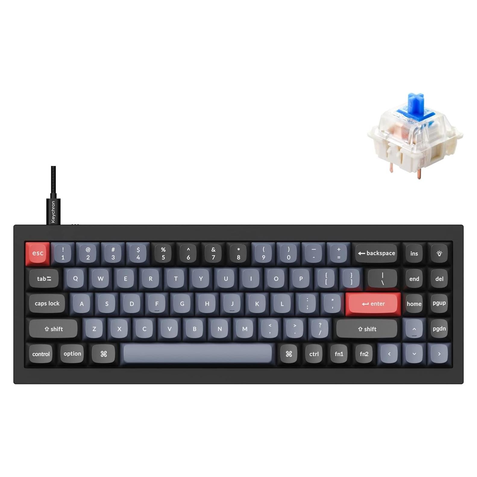 Teclado Mecánico Keychron Q7 70% Personalizable Aluminio Negro