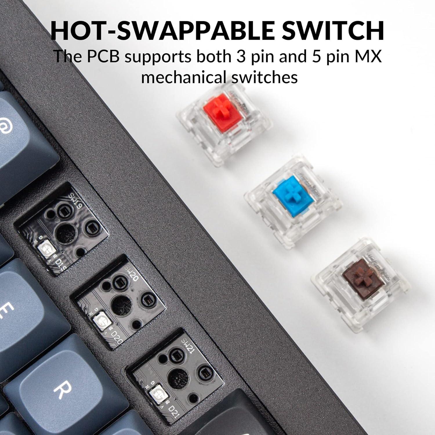 Teclado Mecánico Keychron Q7 70% Personalizable Aluminio Negro