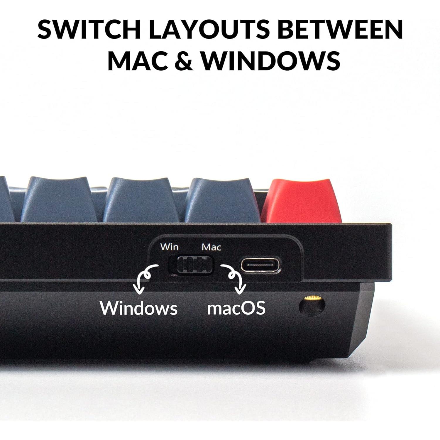 Teclado Mecánico Keychron Q7 70% Personalizable Aluminio Negro