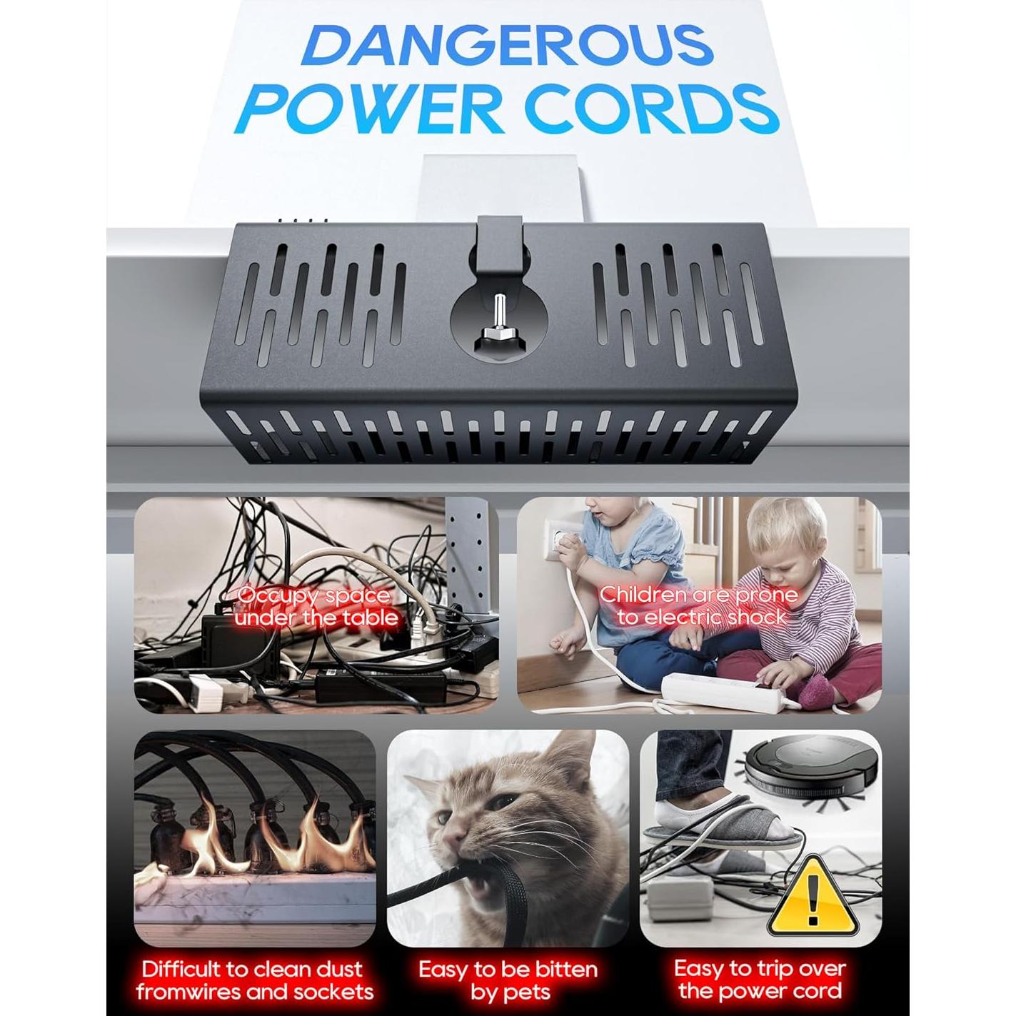 Bandeja de Gestión de Cables NODOCA 35cm Sin Perforación Negra