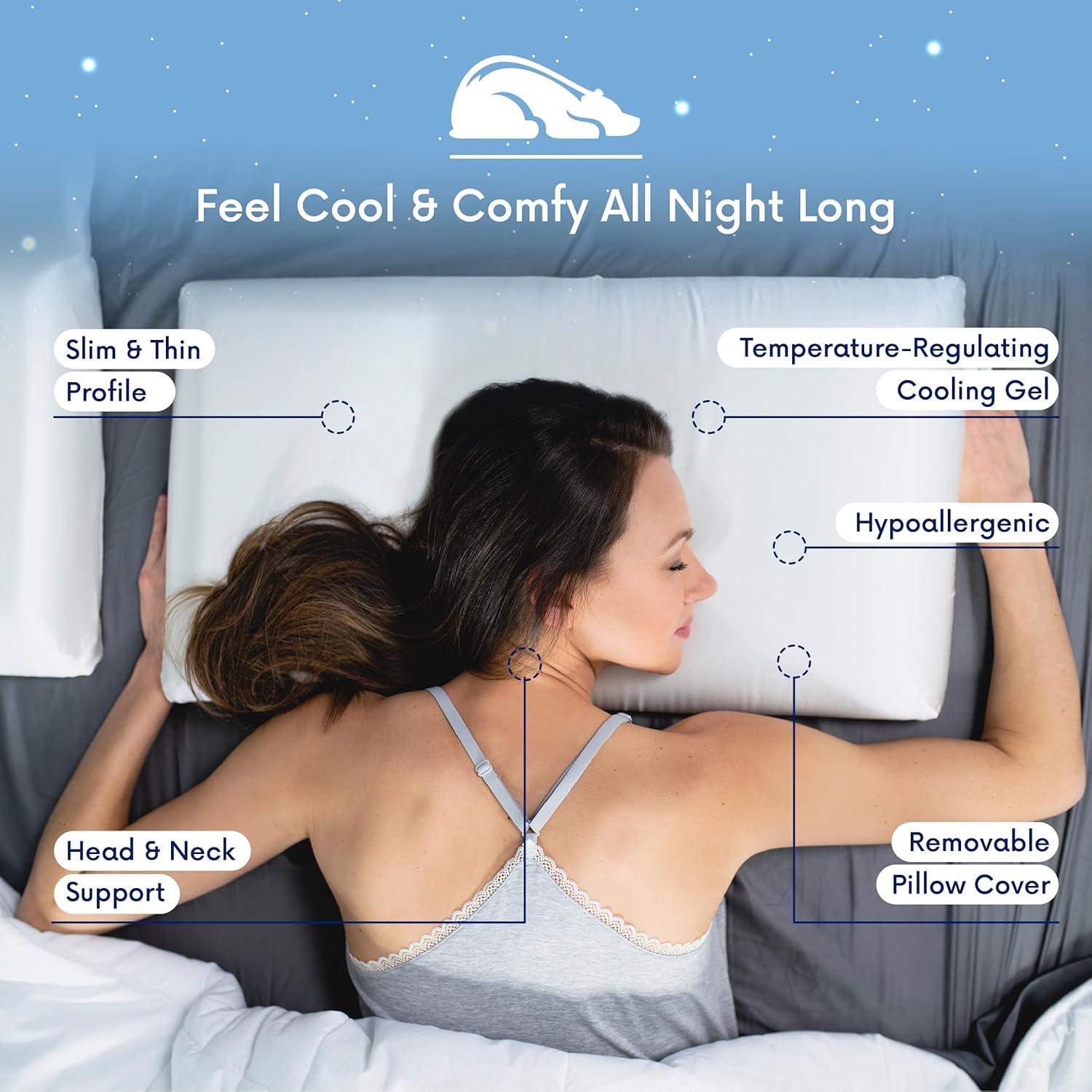 Almohada para Durmientes de Estómago Belly Sleep 6.35 cm Gel Refrigerante