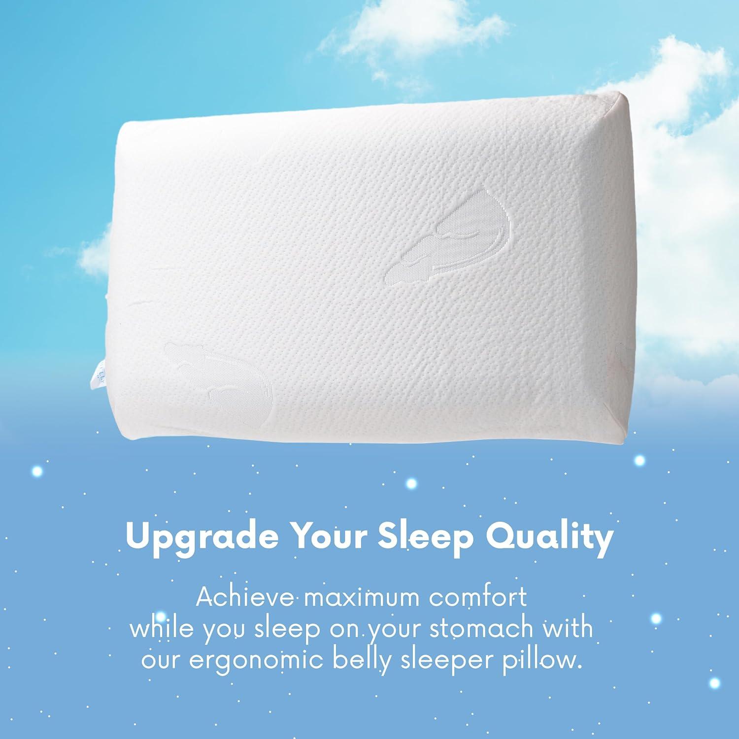 Almohada para Durmientes de Estómago Belly Sleep 6.35 cm Gel Refrigerante