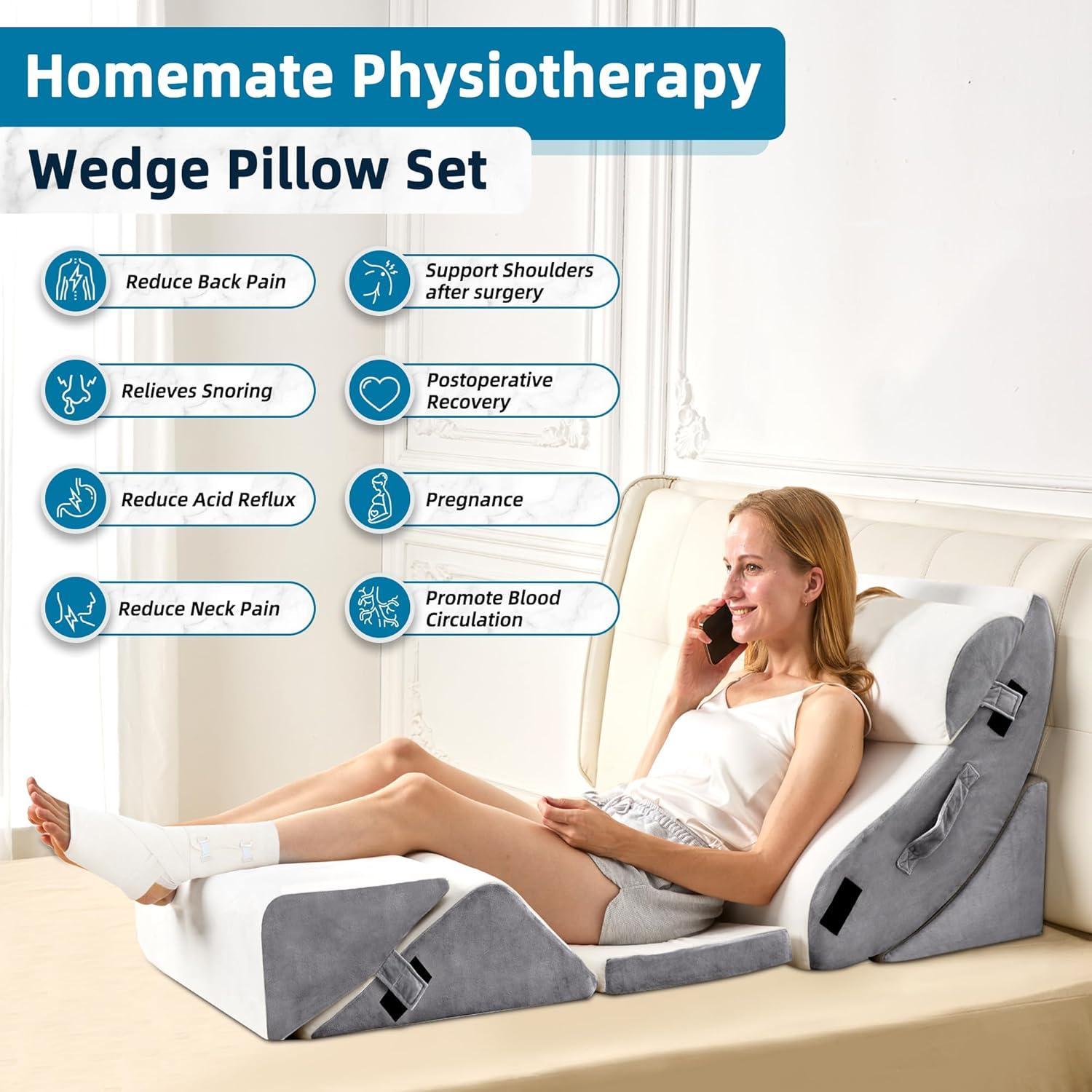 HABUTWAY Almohada Cuña Ortopédica 6 Pcs Espuma de Memoria