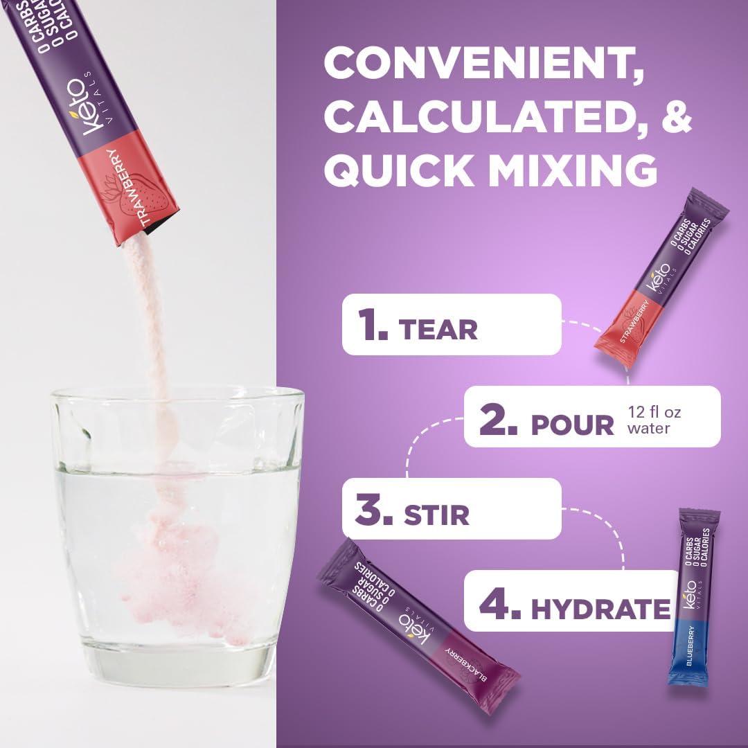 Polvo Electrolito Keto Vitals 30 Porciones Bayas Antioxidantes