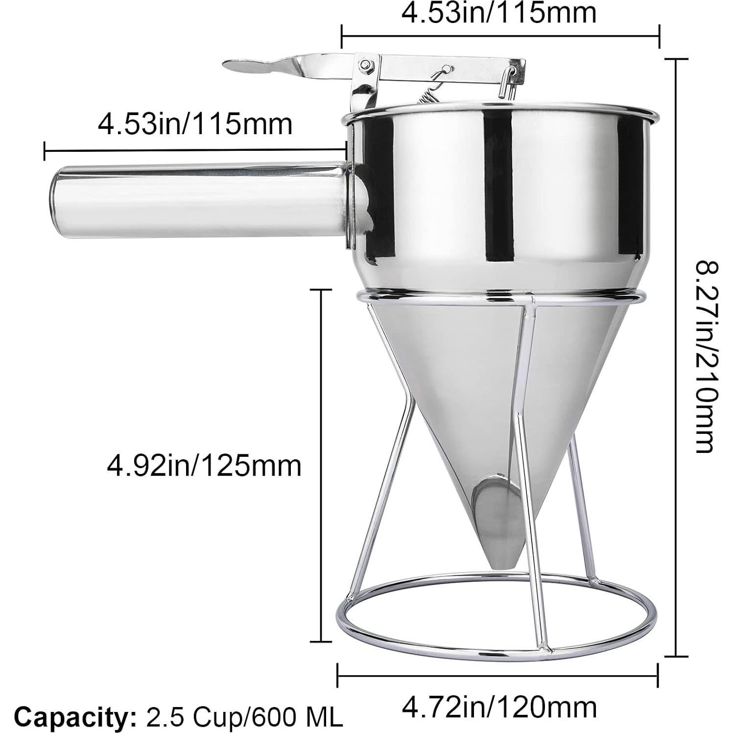 Dispensador de Masa MyLifeUNIT Acero Inoxidable 600ml