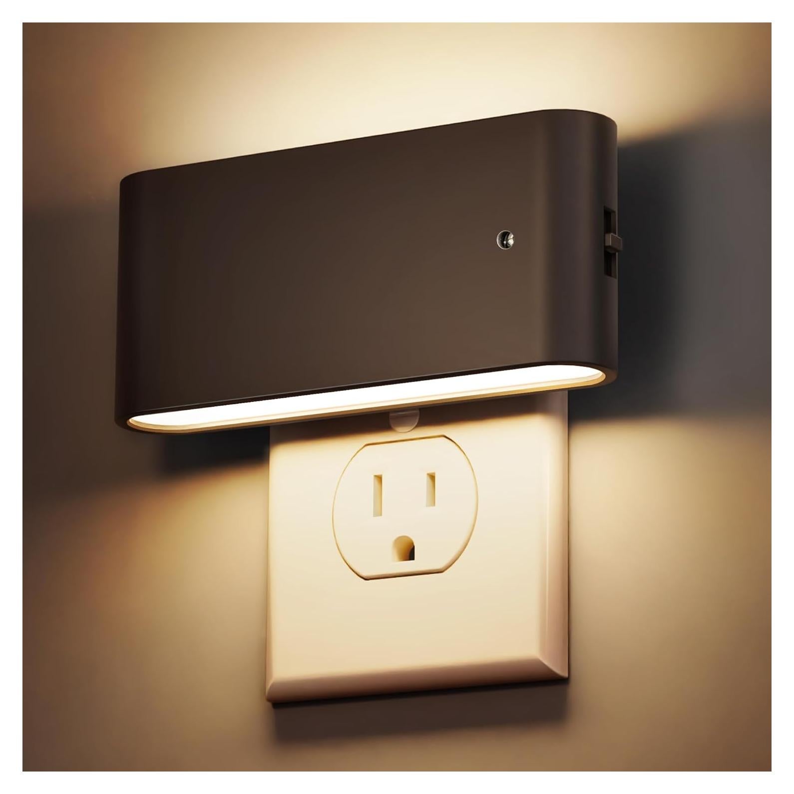 Luz Nocturna LED Briignite Regulable con Sensor de Luz 2 Unidades