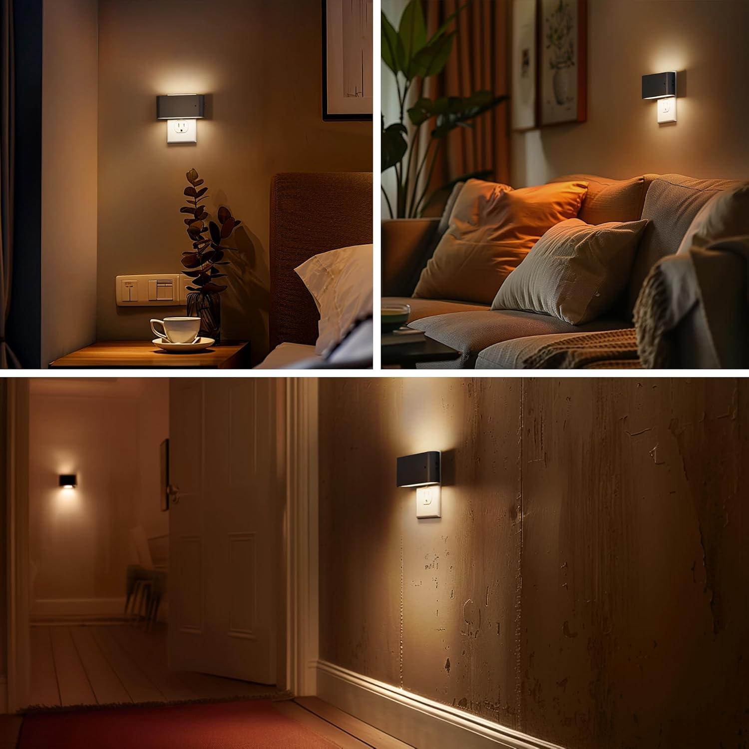 Luz Nocturna LED Briignite Regulable con Sensor de Luz 2 Unidades