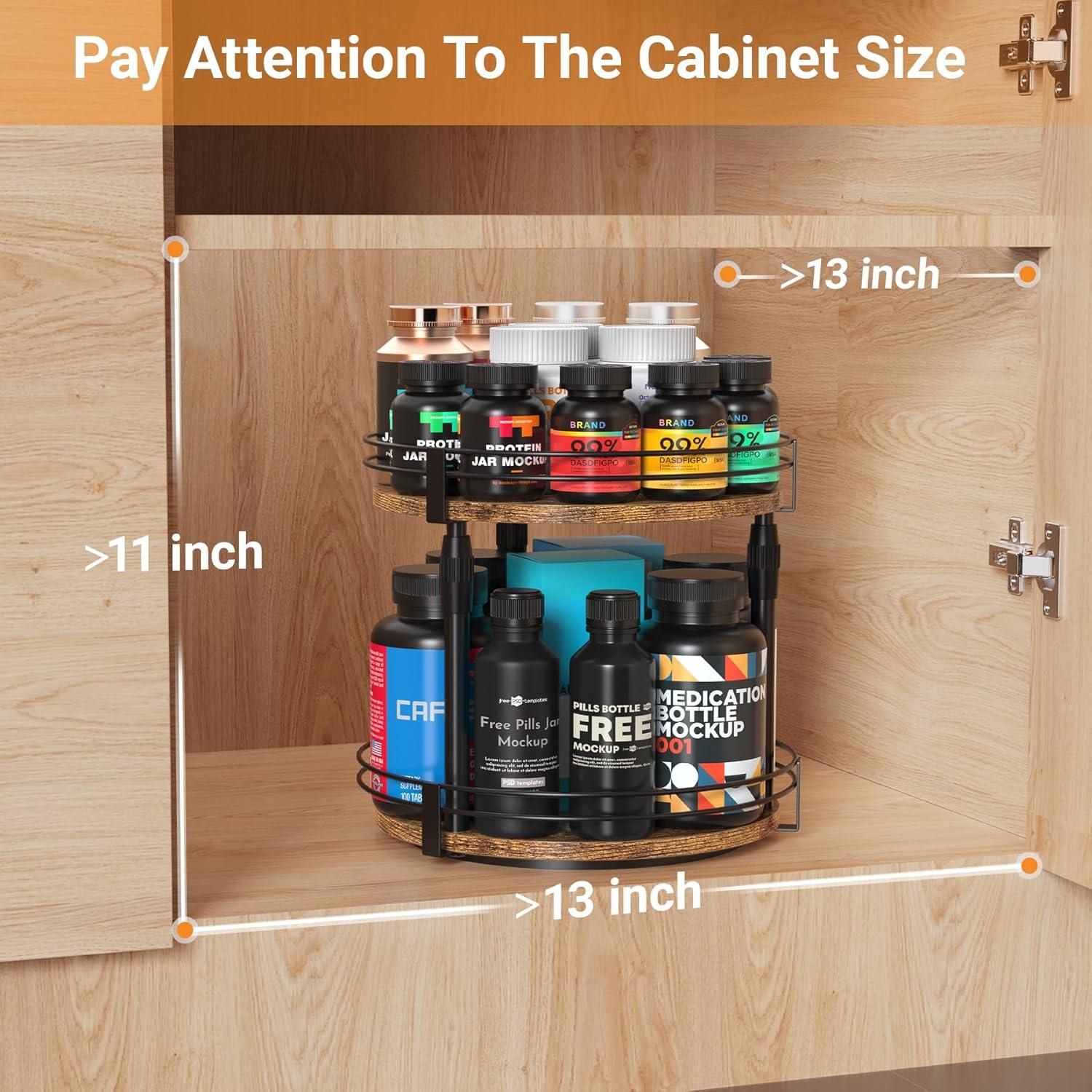Organizador Lazy Susan de Especias 2 Niveles Ajustable Across-Star
