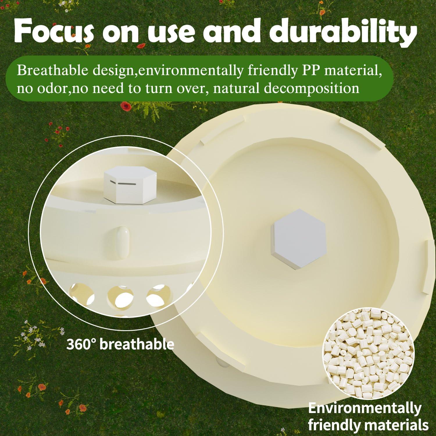 Contenedor de Vermicompostaje Bumaeu Blanco 26x11 cm para Jardinería