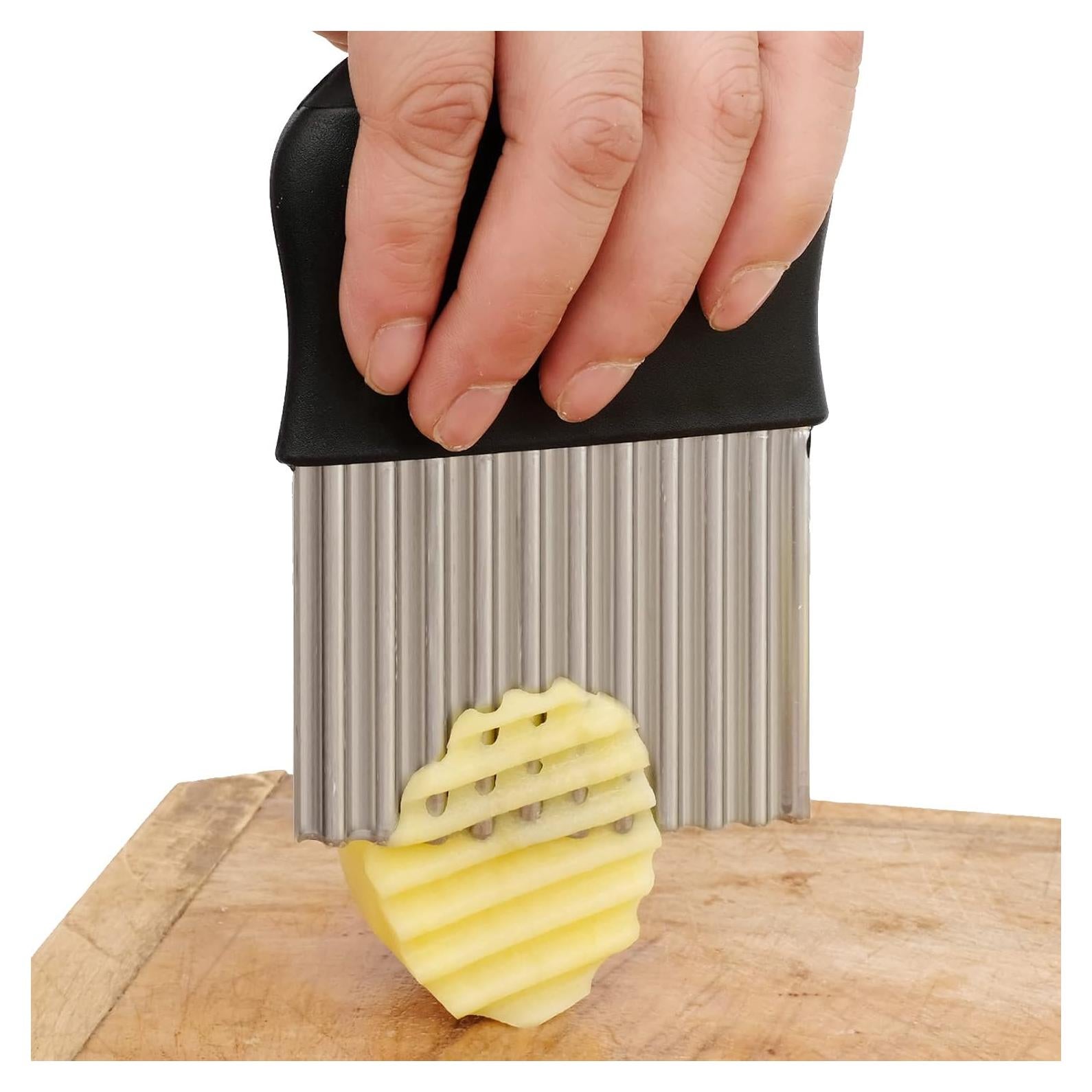 Cortador de Ondas HTBMALL de Acero Inoxidable 12cm Negro