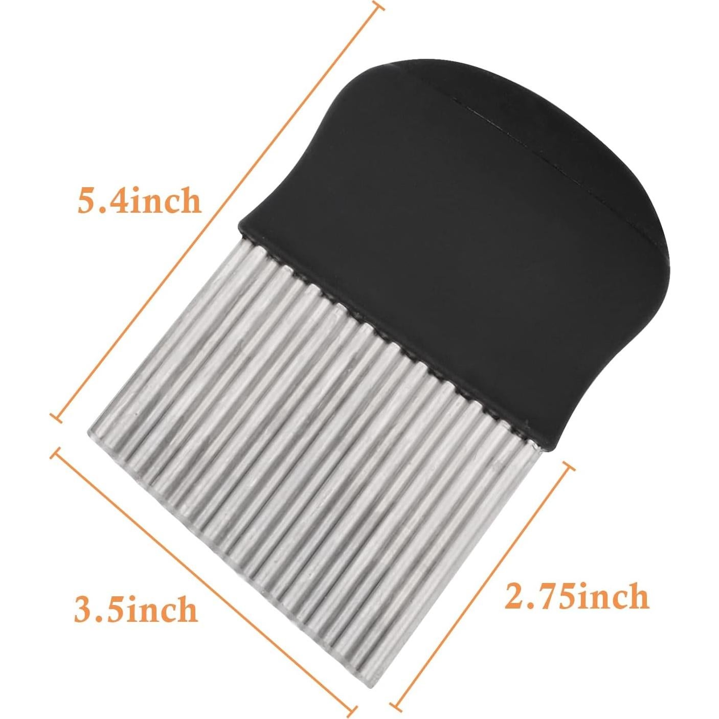 Cortador de Ondas HTBMALL de Acero Inoxidable 12cm Negro