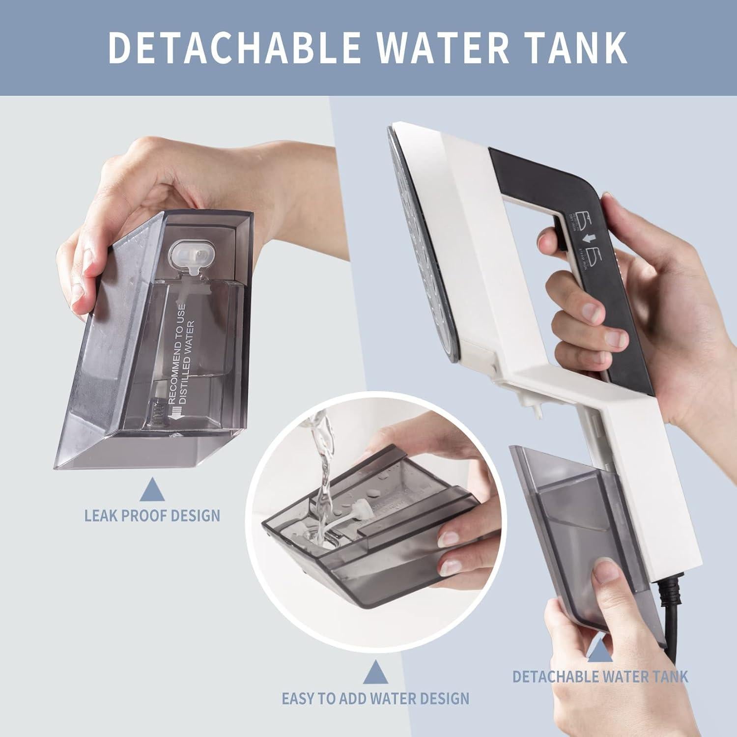 Vaporizador de Mano HOMETOP 1300W, Calentamiento 30s, Negro