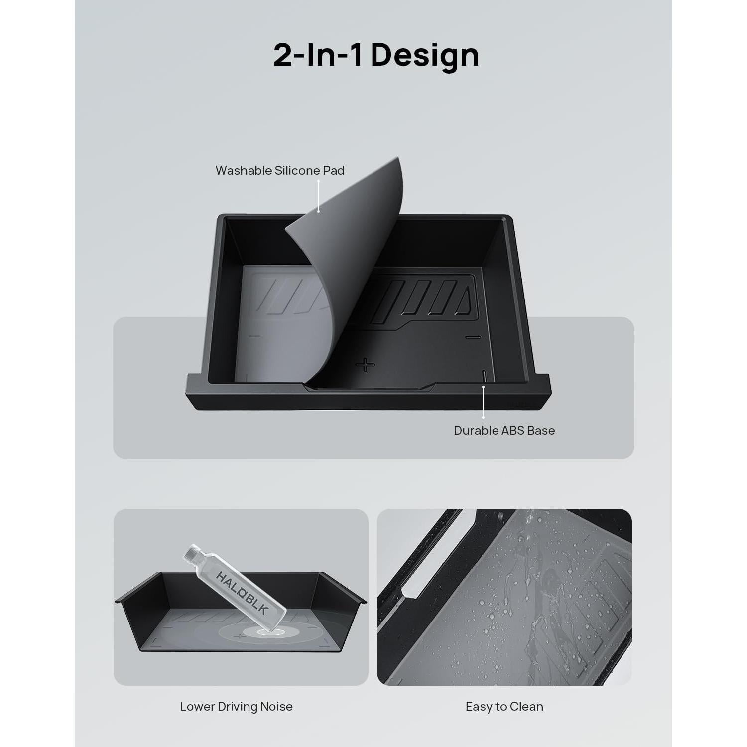 Caja de Almacenamiento Bajo el Asiento HALOBLK HL20 - 2 Paquetes para Tesla Model Y 2021-2024