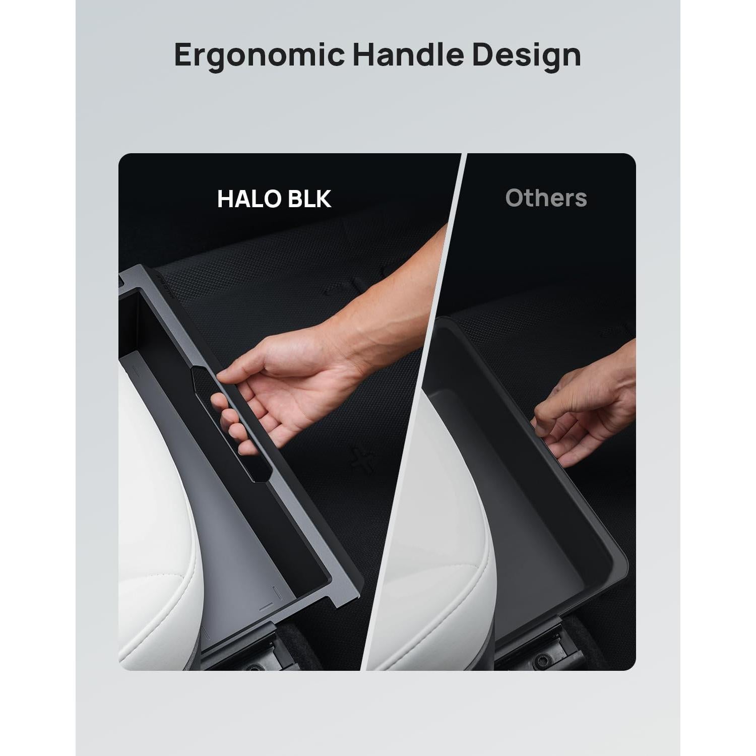 Caja de Almacenamiento Bajo el Asiento HALOBLK HL20 - 2 Paquetes para Tesla Model Y 2021-2024