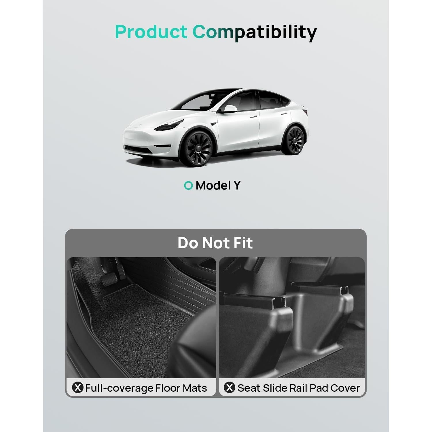 Caja de Almacenamiento Bajo el Asiento HALOBLK HL20 - 2 Paquetes para Tesla Model Y 2021-2024