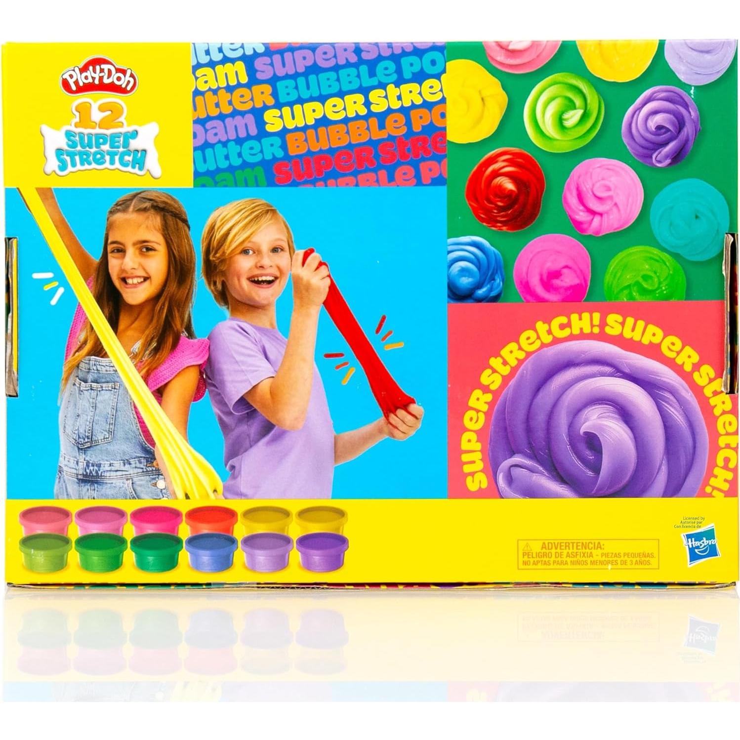 Play-Doh Super Stretch Kit 12 Colores 56,7 g Cada Uno
