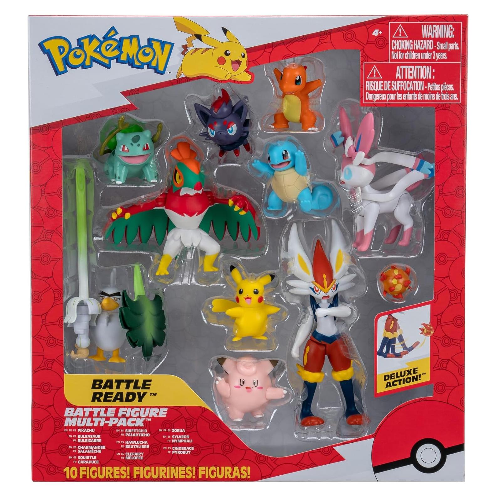 Paquete de Figuras de Batalla Pokémon Jazwares 10 Piezas