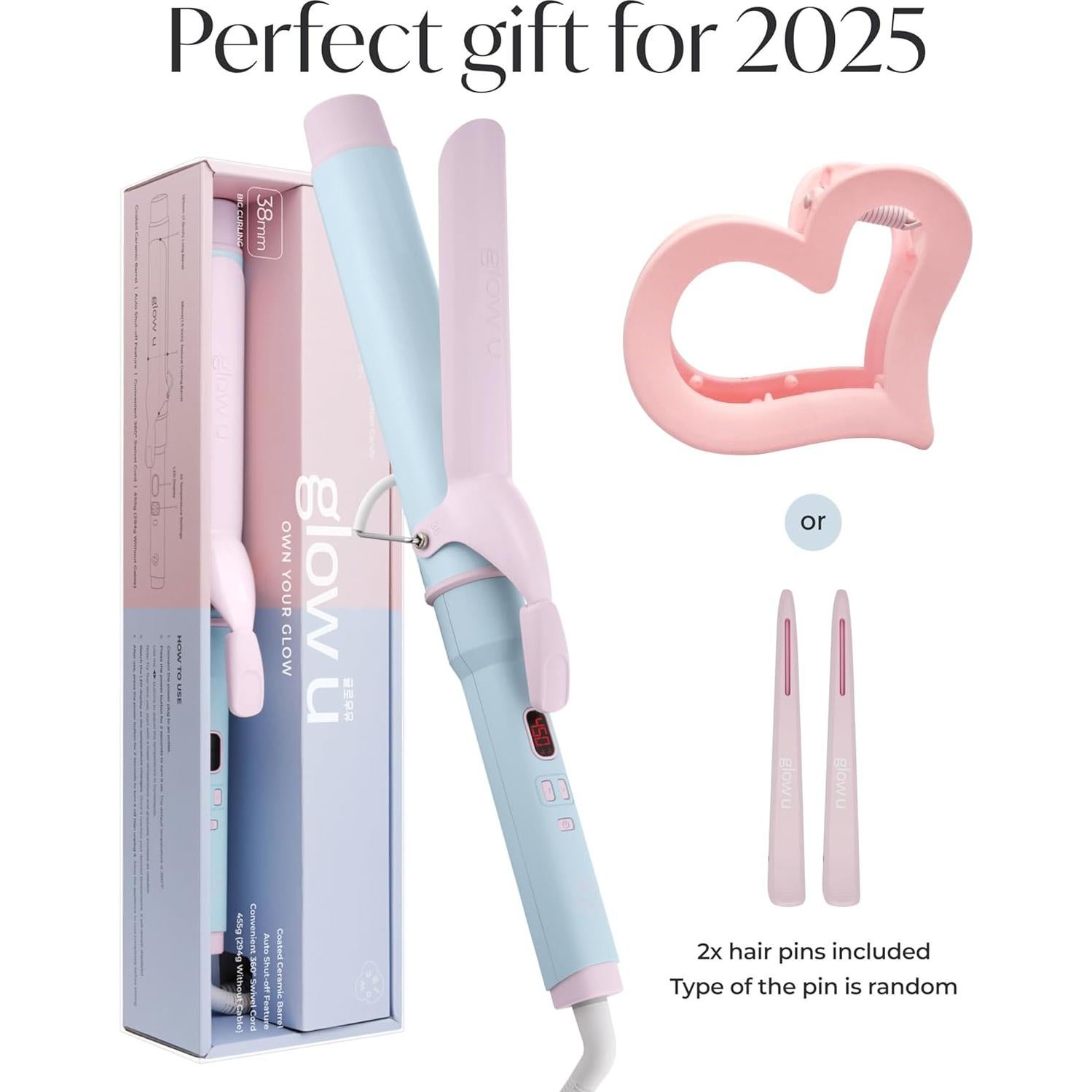 Plancha de Rizar AIDENLAB 7.3" Cerámica 10 Modos Temperatura