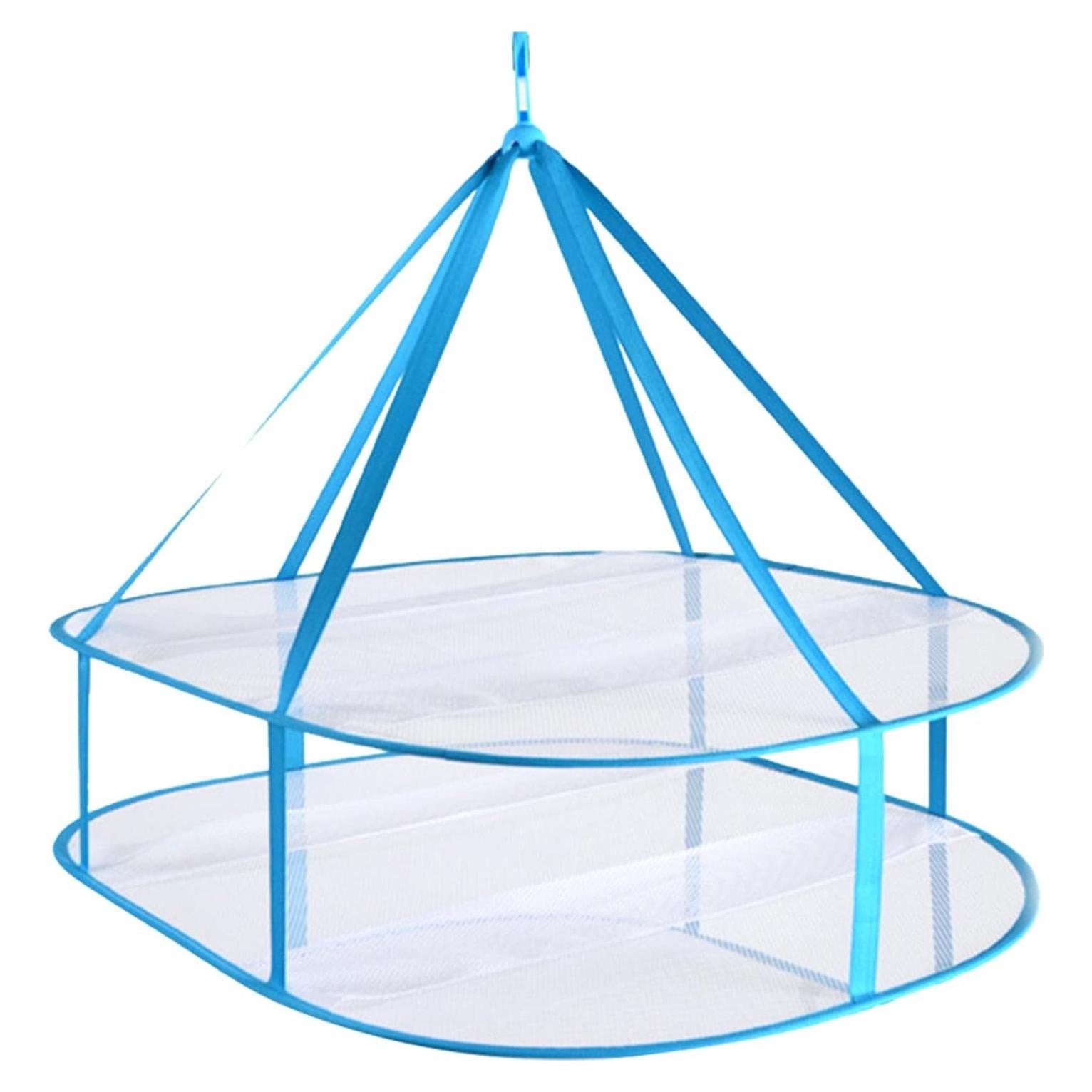 Estante de Secado de Ropa Plegable BWWNBY 2 Niveles 77.5x61cm