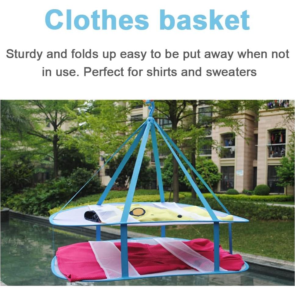 Estante de Secado de Ropa Plegable BWWNBY 2 Niveles 77.5x61cm