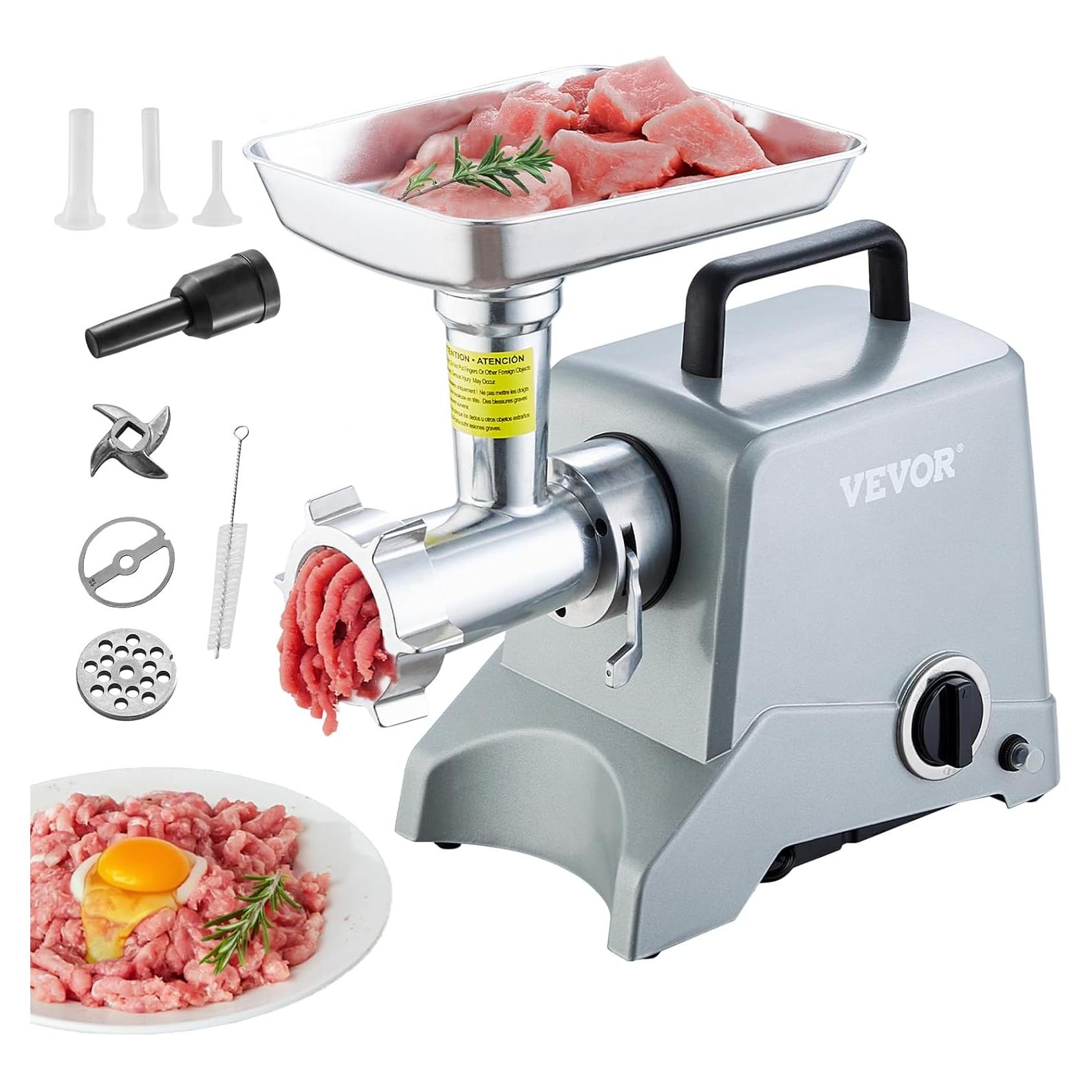 Picadora de Carne Eléctrica VEVOR 800W 2.27kg/min Aluminio