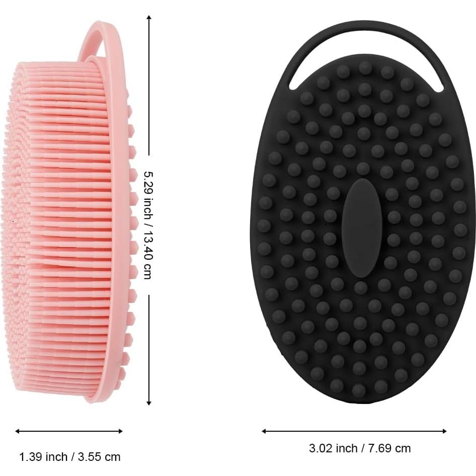 Exfoliador Corporal de Silicona Bsofing 3 Piezas - Negro, Rosa, Azul