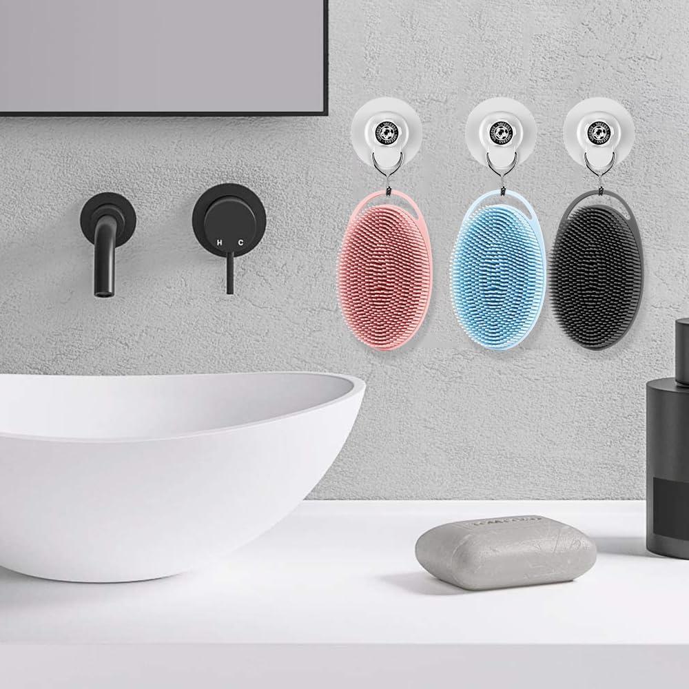 Exfoliador Corporal de Silicona Bsofing 3 Piezas - Negro, Rosa, Azul