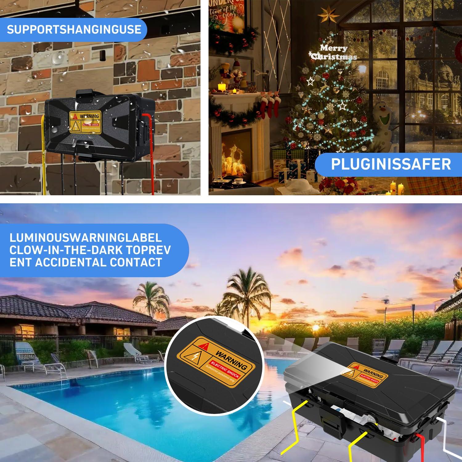 Caja Eléctrica Exterior Impermeable FZDSY Mediana Negra IP54