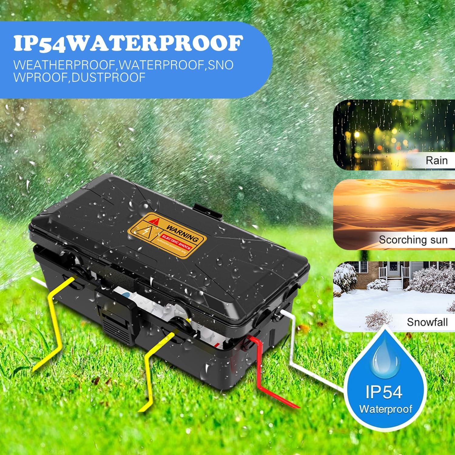 Caja Eléctrica Exterior Impermeable FZDSY Mediana Negra IP54