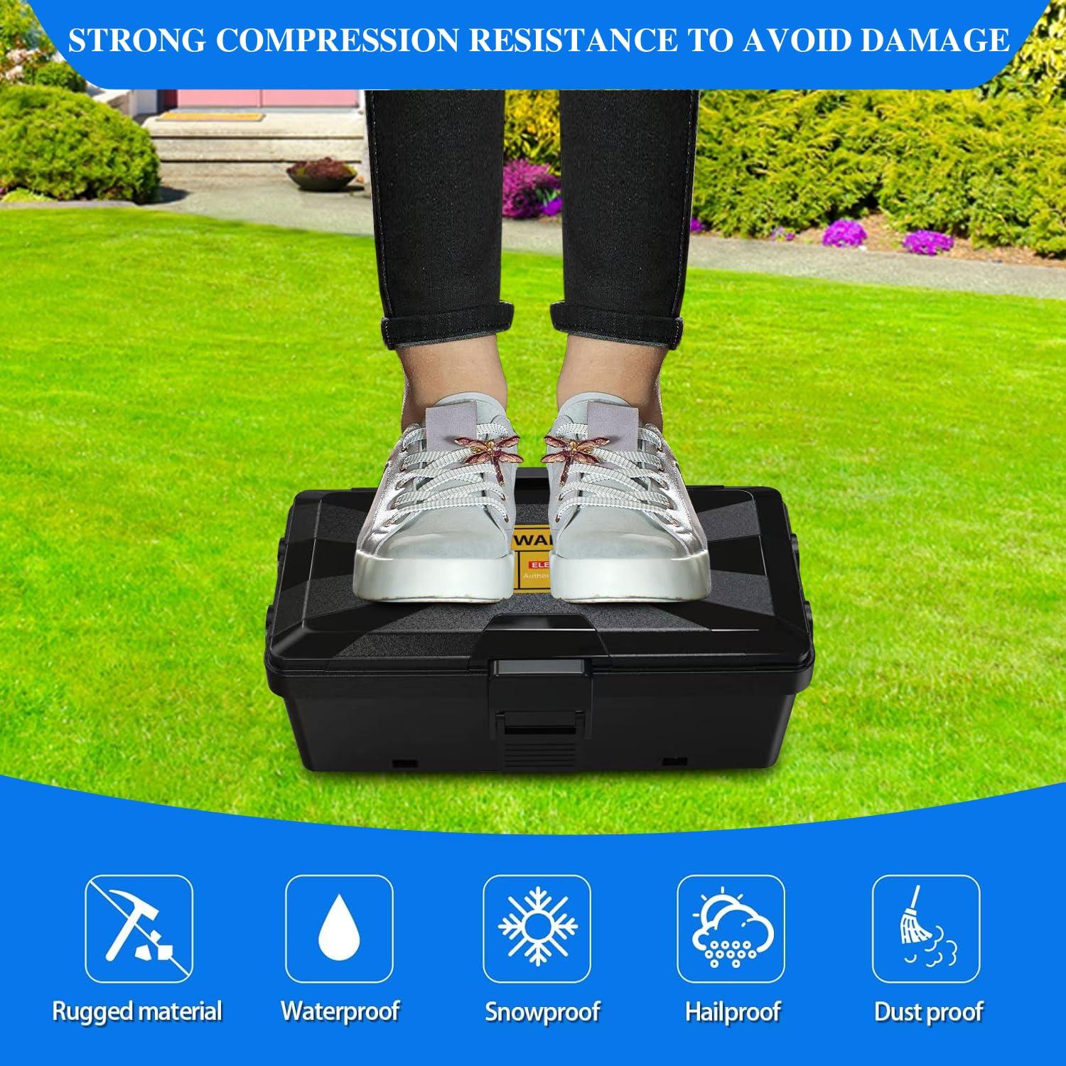 Caja Eléctrica Exterior Impermeable FZDSY Mediana Negra IP54