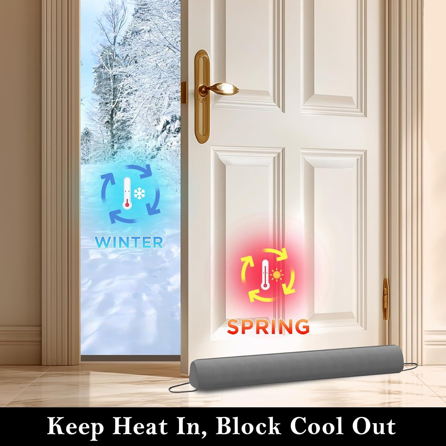 Tapón de Corrientes Sunolga 91.44 cm Gris, Lavable y Reutilizable