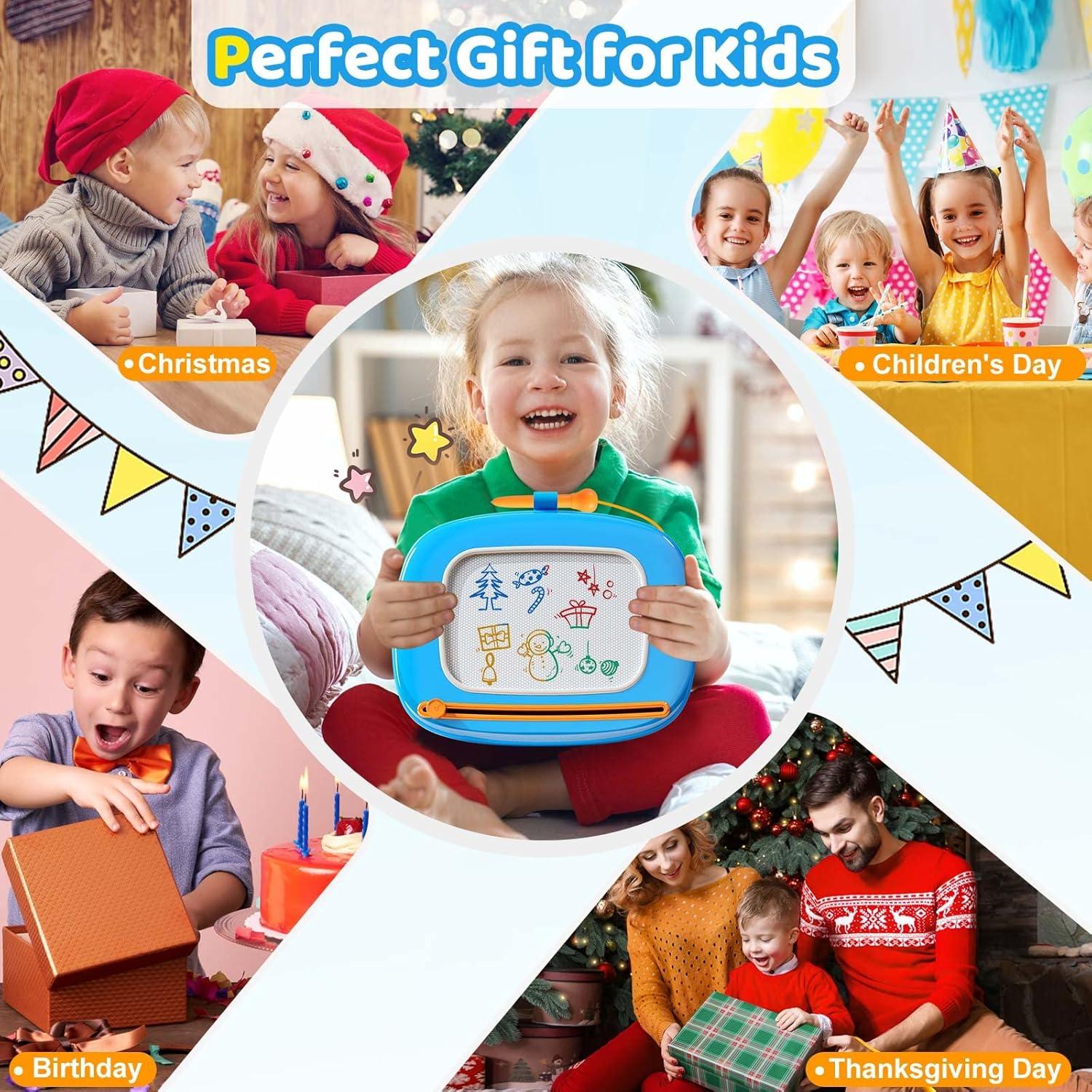 Pizarra Magnética Kikidex Azul Claro para Niños 1-3 Años