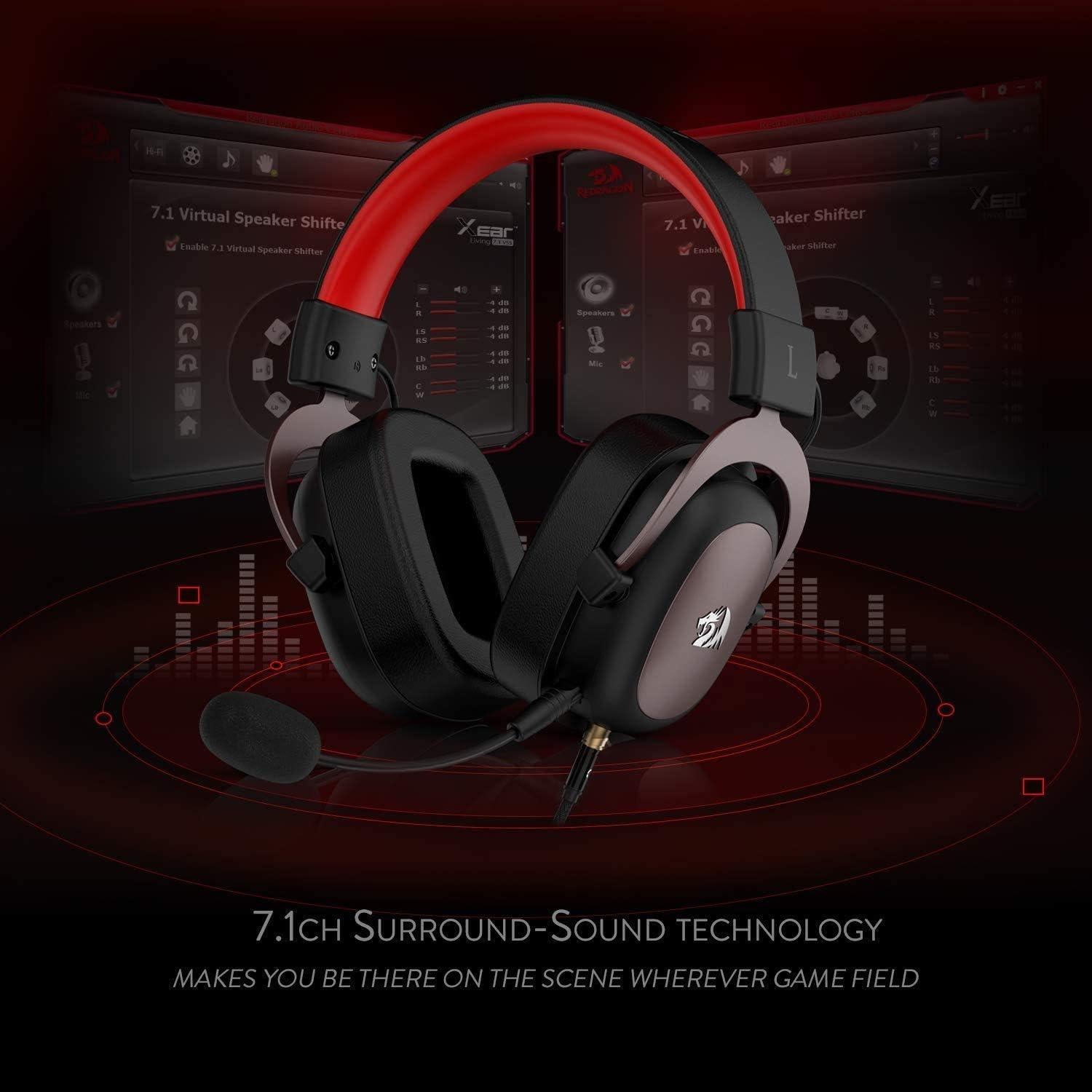 Auriculares Gaming Redragon H510 Zeus - Sonido 7.1 - Rosa