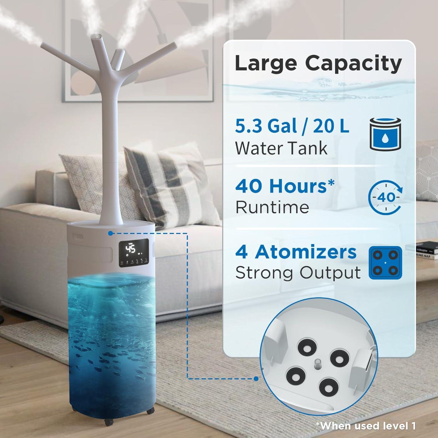 Humidificador TURBRO GLH20 WiFi 20L Ultrasónico para 2000m²