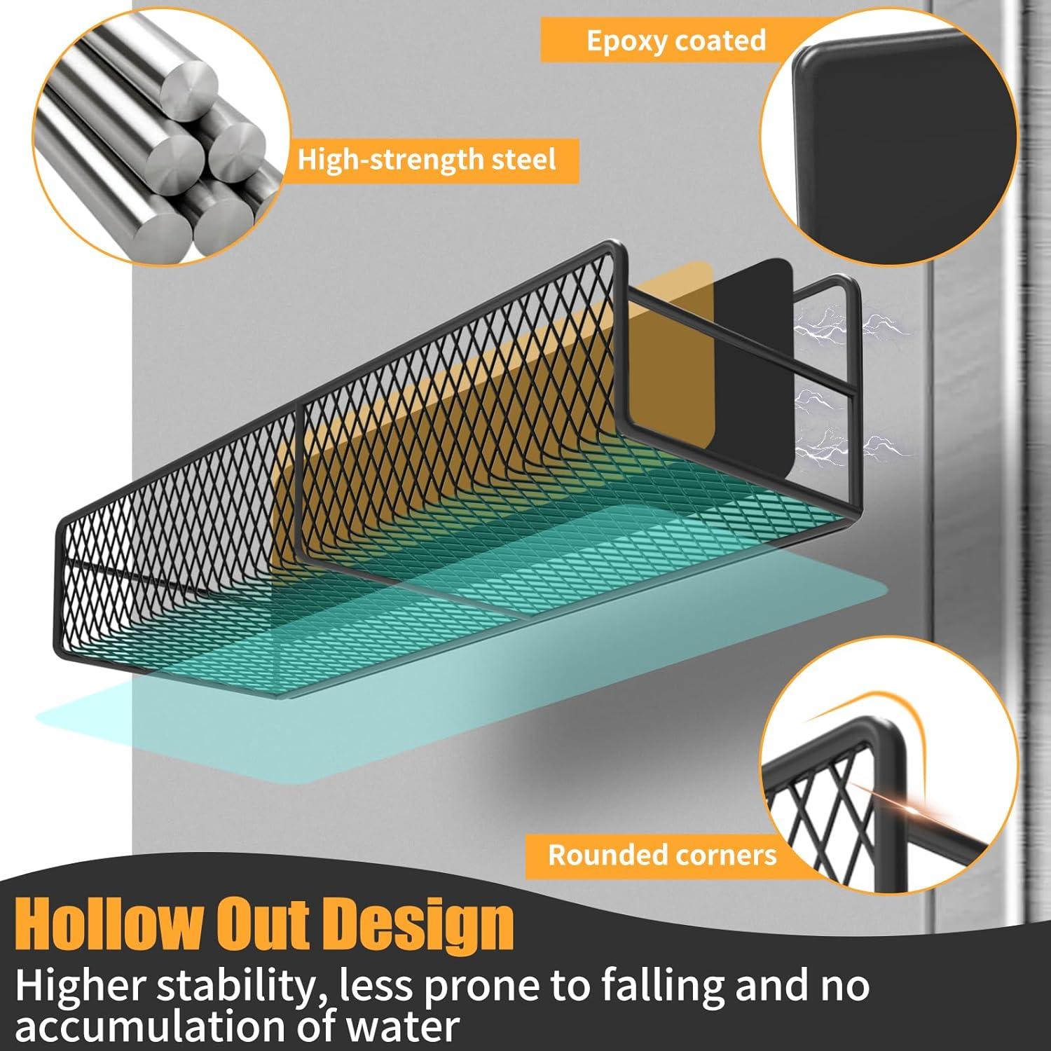 Estante Magnético de Cocina DTUQYX 7 Piezas Negro