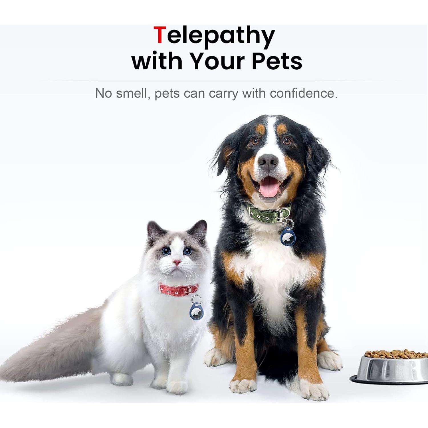 Soporte Impermeable para AirTag Apple - Paquete de 4, Negro/Azul