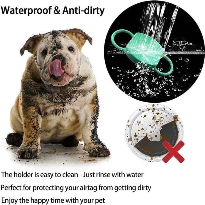 Soporte para Collar de Perro ThingsBag - 2 Fundas Silicona Negra