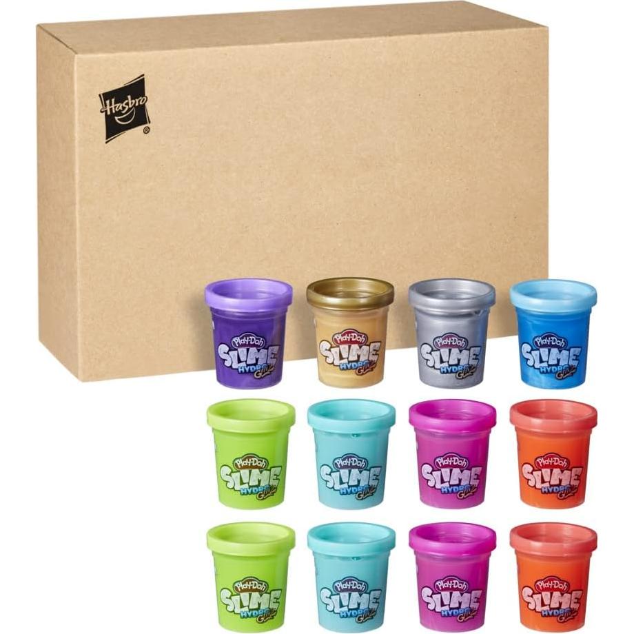 Play-Doh Slime HydroGlitz 12 Colores Metálicos para Niños